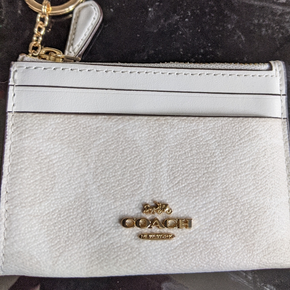 Coach Mini Skinny ID Case White